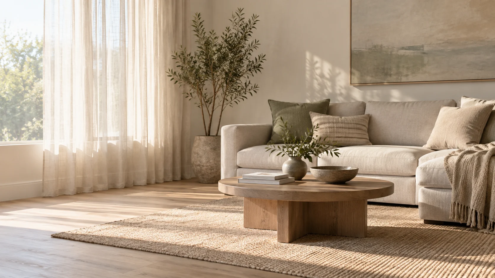 Concept image of a sunlit living room